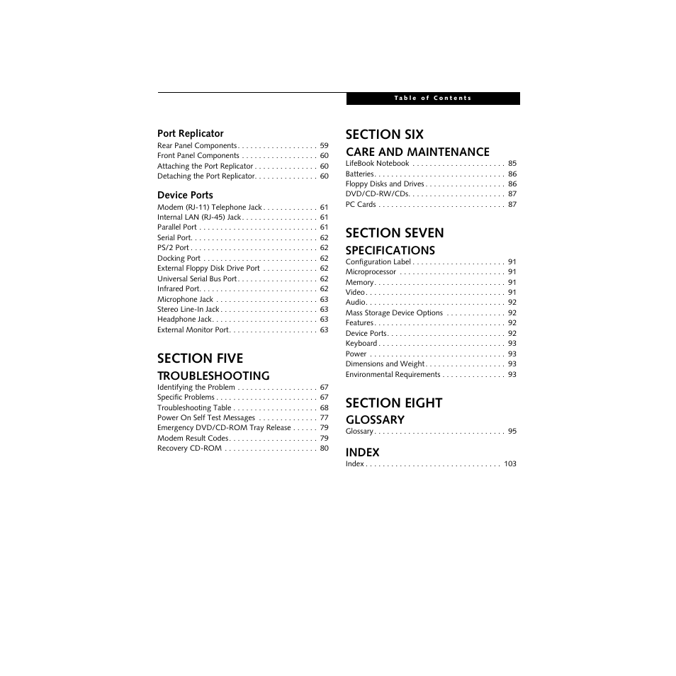 FUJITSU S SERIES User Manual | Page 8 / 116