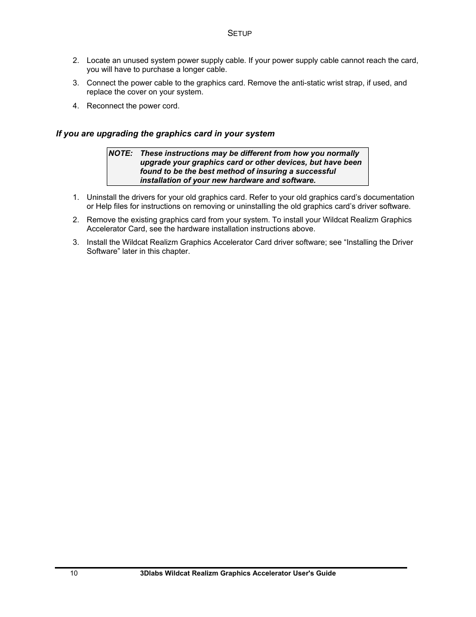 3DLABS WILDCAT REALIZM 100 User Manual | Page 10 / 51