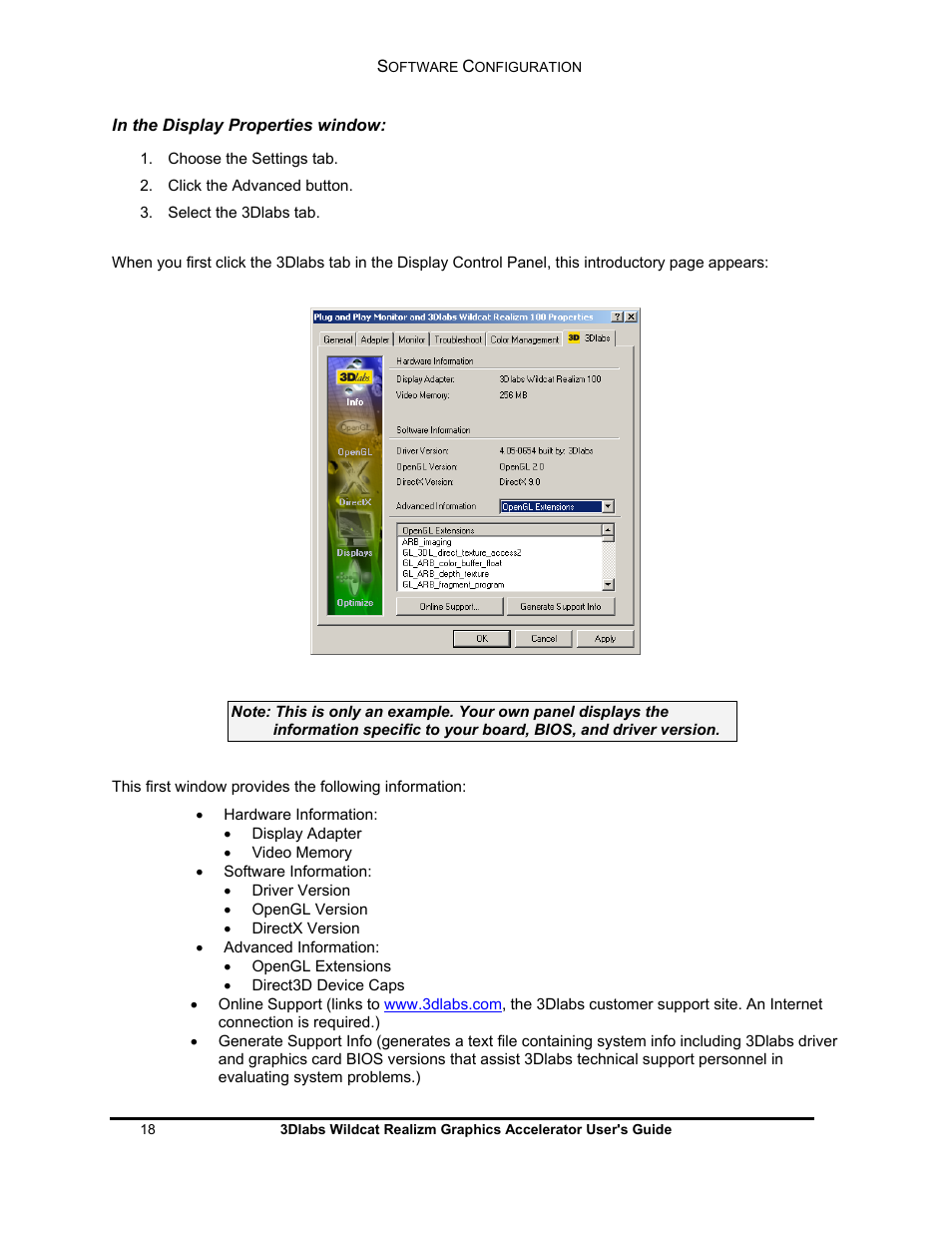 3DLABS WILDCAT REALIZM 100 User Manual | Page 18 / 51