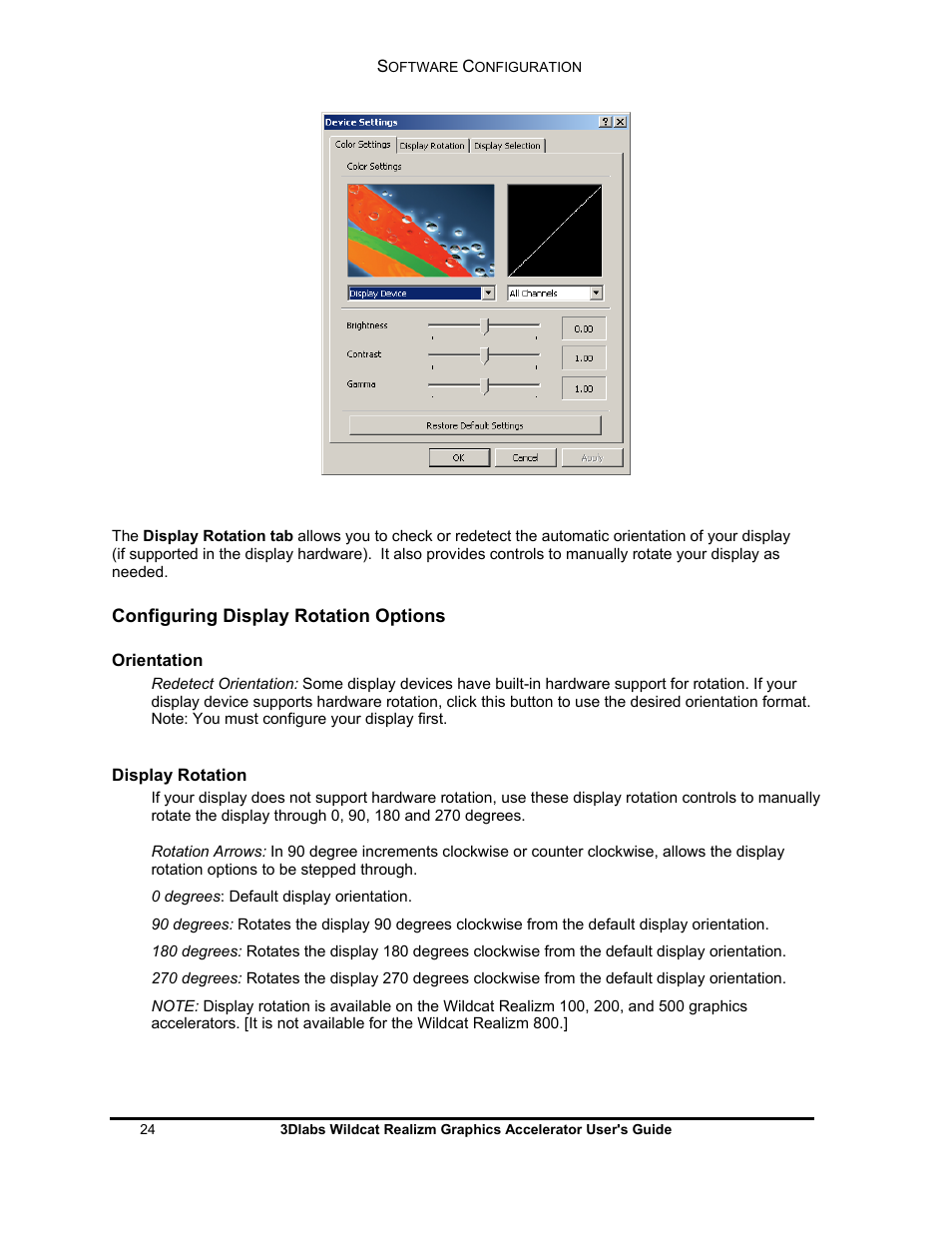 3DLABS WILDCAT REALIZM 100 User Manual | Page 24 / 51