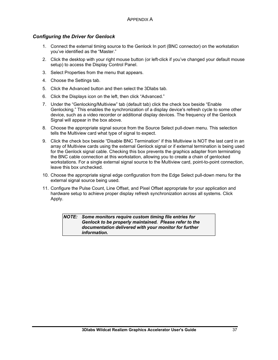 3DLABS WILDCAT REALIZM 100 User Manual | Page 37 / 51