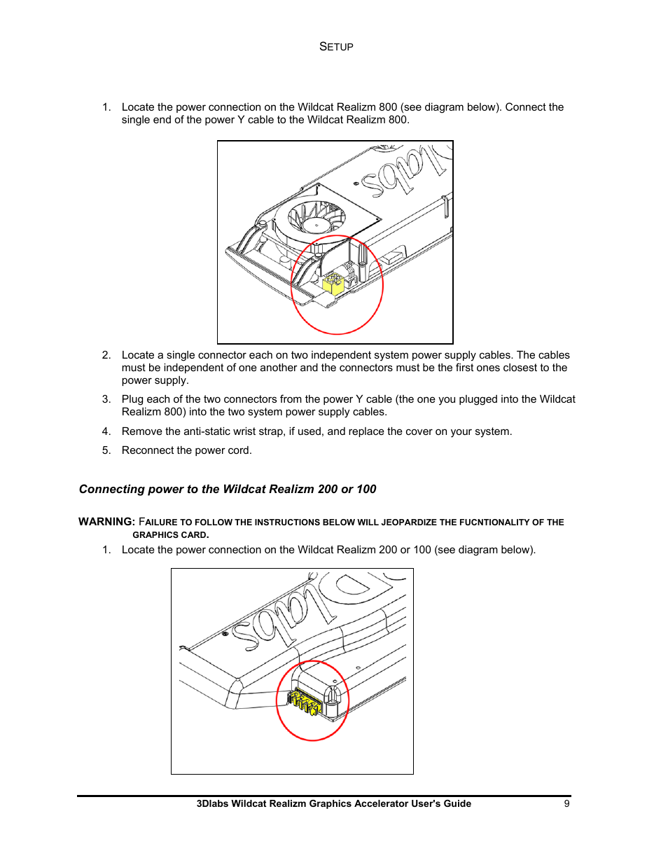 3DLABS WILDCAT REALIZM 100 User Manual | Page 9 / 51