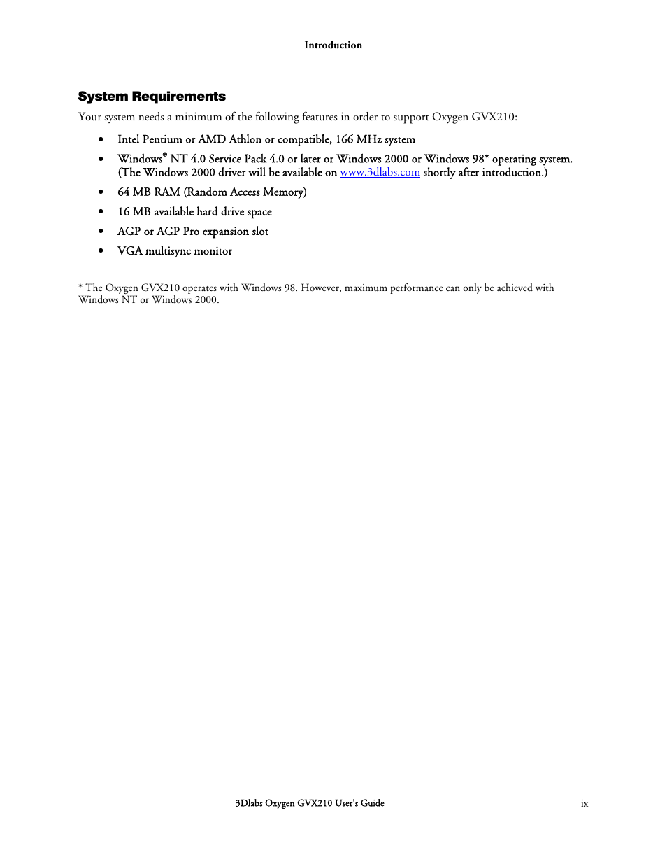 3DLABS Oxygen GVX210 User Manual | Page 9 / 49