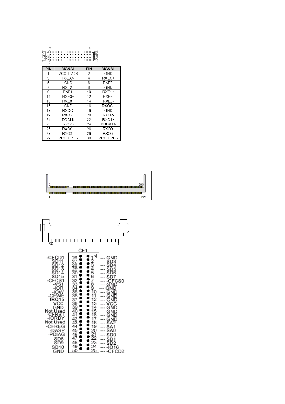 34 lvds connector (lcd1), 35 ddr2 so-dimm (ddr1), 36 cf socket (cn3) | Acrosser AR-B5630 User Manual | Page 23 / 33