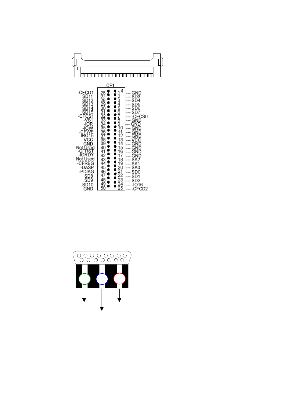 23 compact flash (cf1), 24 game/mini port and audio connect, Link-out mic | Link-in | Acrosser AR-B1790 User Manual | Page 21 / 35
