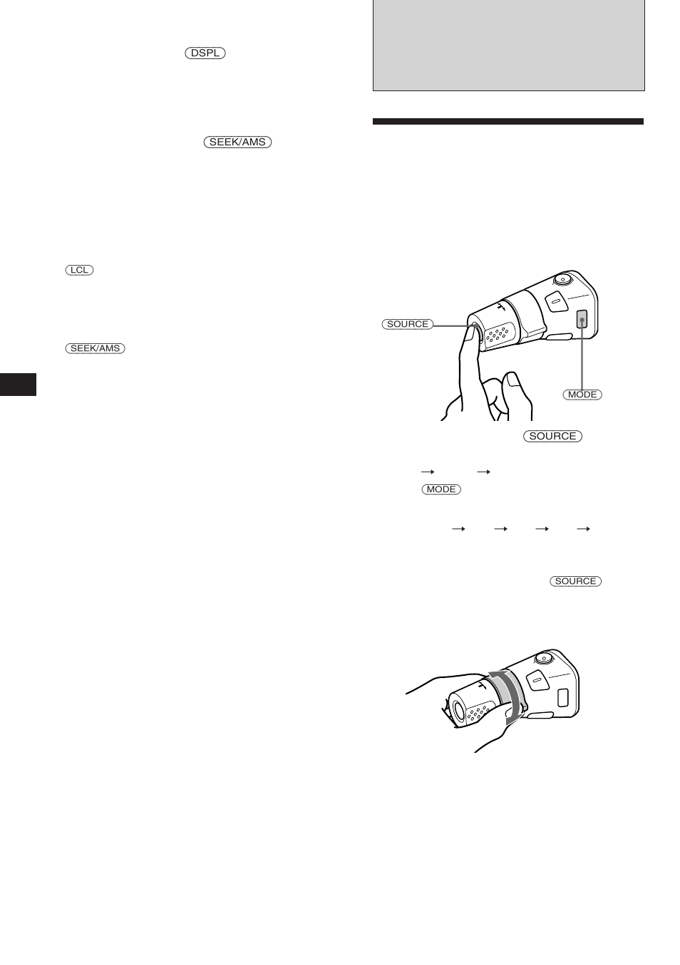 Other functions, Using the rotary remote | Sony XR-3753 User Manual | Page 8 / 100