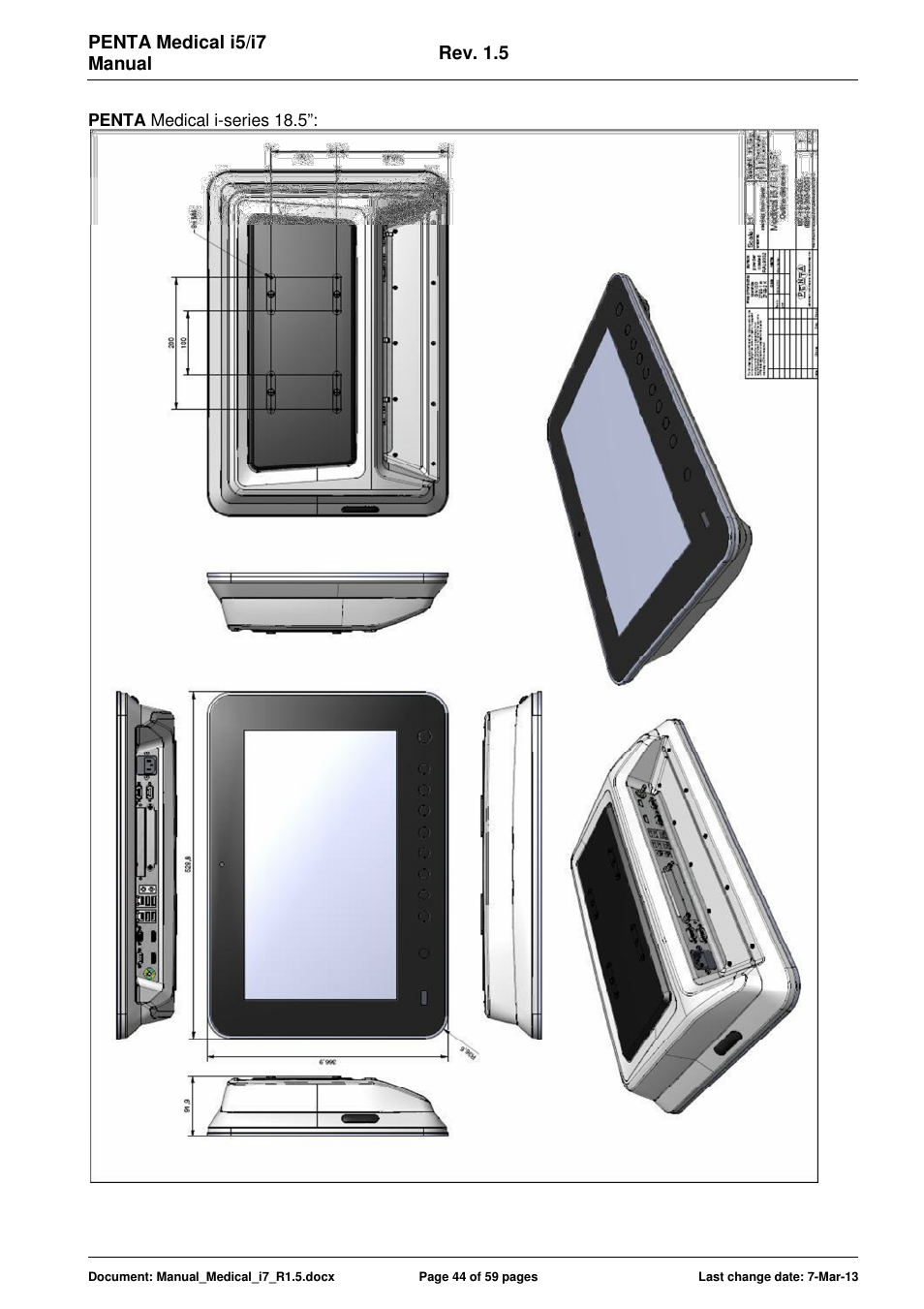 Penta medical i5/i7 manual rev. 1.5 | ADLINK Medical-i7 18/21 User Manual | Page 44 / 59