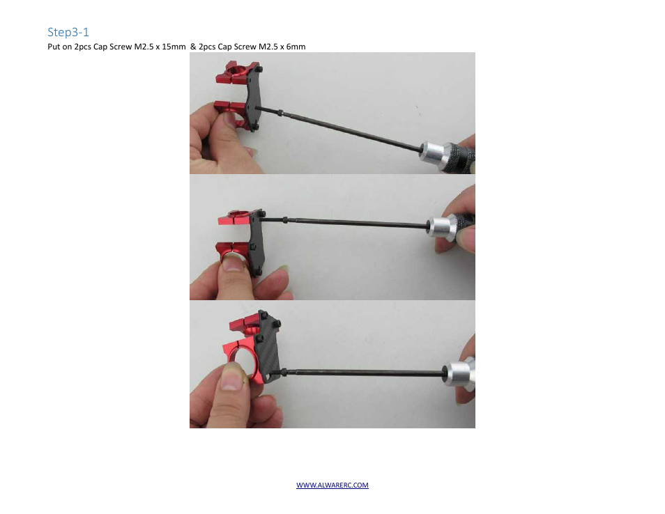 Step3-1 | Alwarerc Alware Landing Gear for Phantom 1/ 2 User Manual | Page 7 / 16