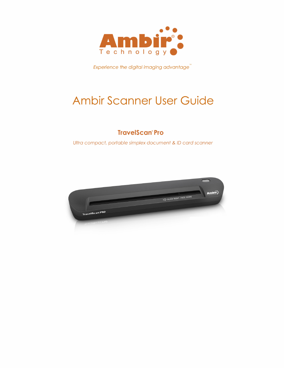 Ambir TravelScan Pro series User Manual | 14 pages