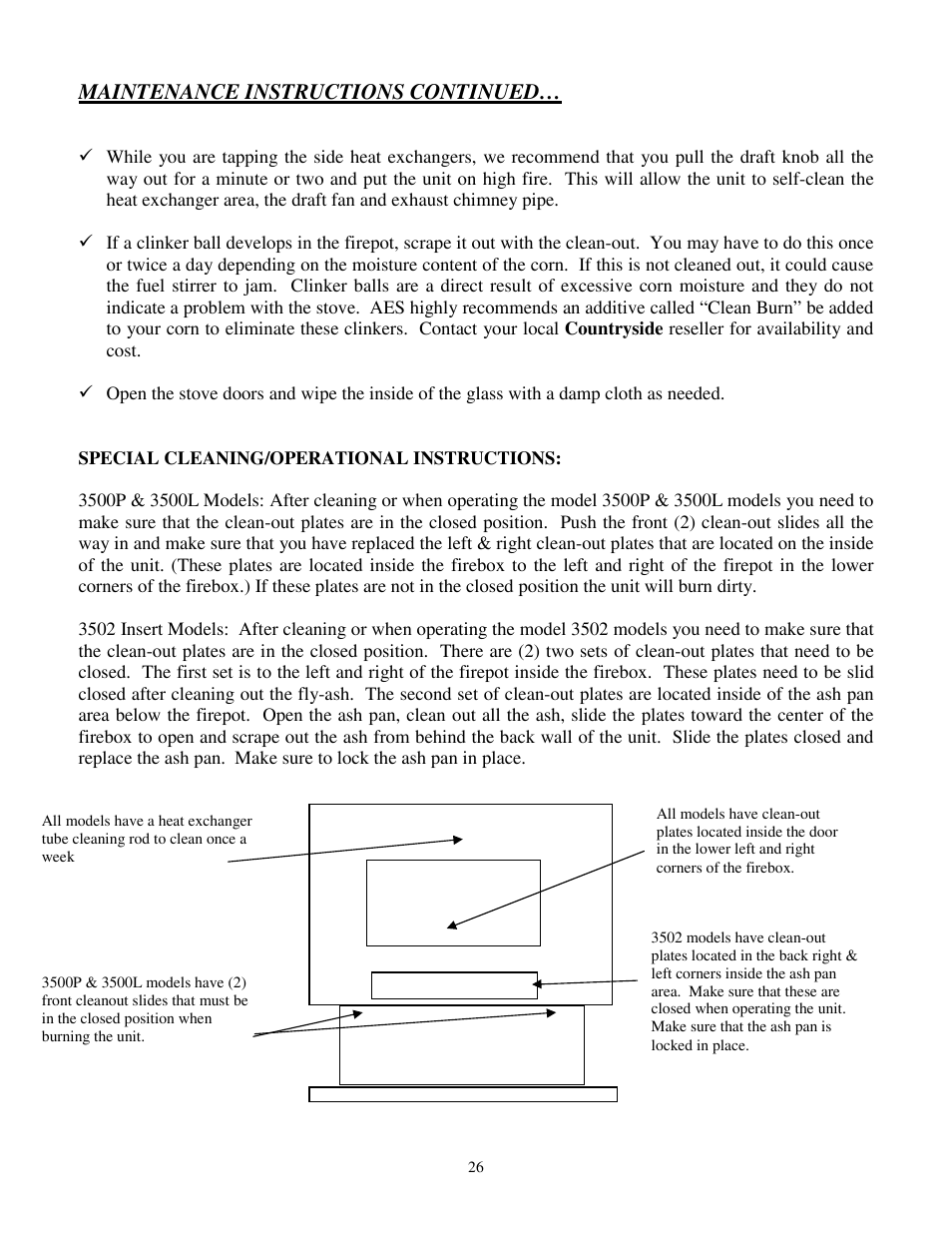 Maintenance instructions continued | American Energy Systems MagnuM Countryside User Manual | Page 26 / 39