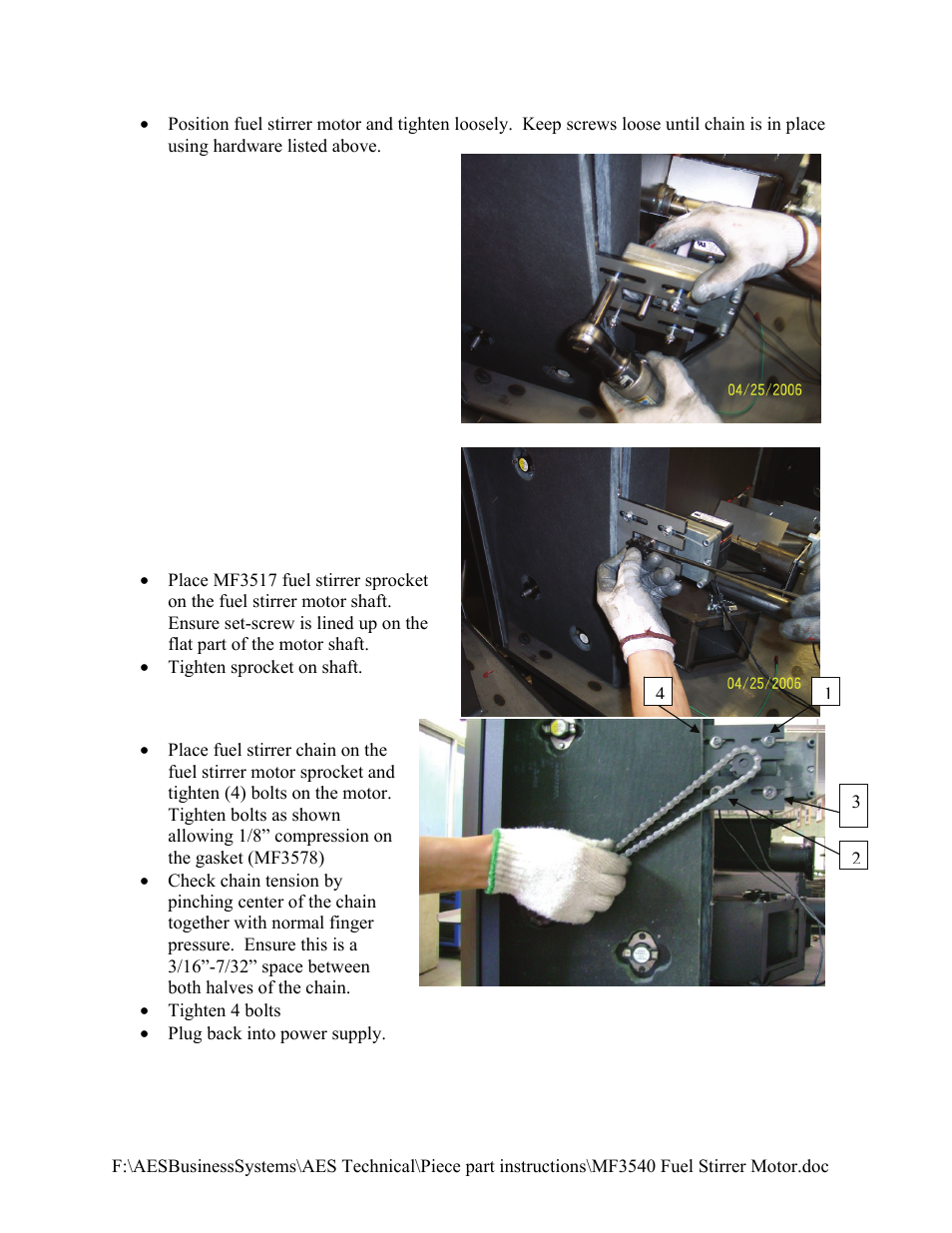American Energy Systems MF3540 Fuel Stirrer Motor User Manual | Page 2 / 2