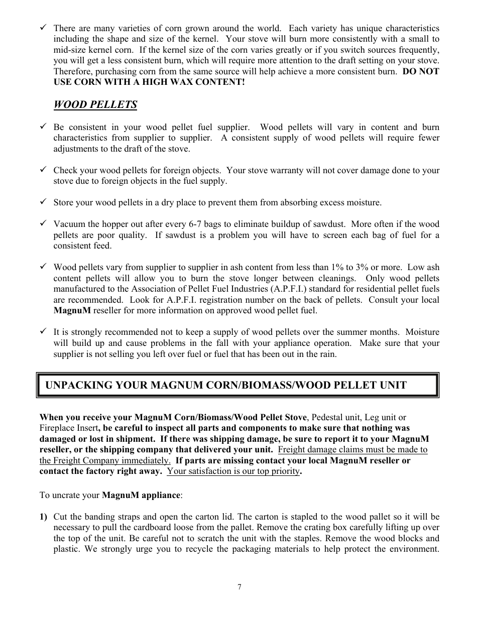 American Energy Systems MagnuM Winchester User Manual | Page 7 / 52