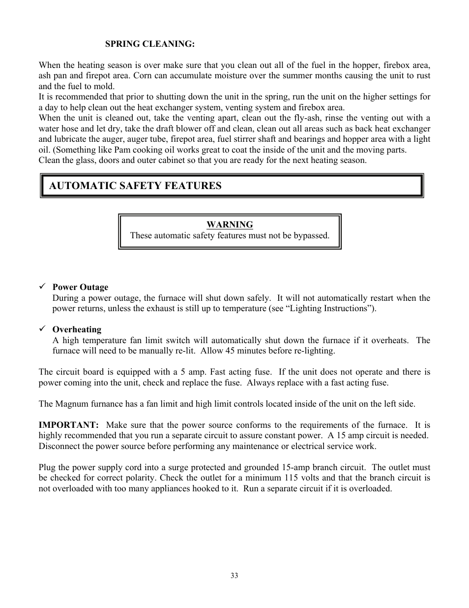 American Energy Systems MagnuM 7500 User Manual | Page 33 / 45