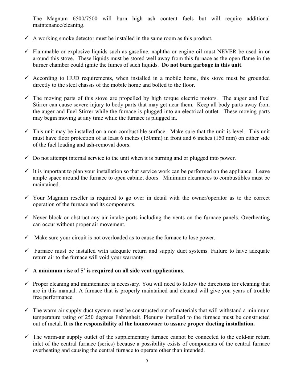 American Energy Systems MagnuM 7500 User Manual | Page 5 / 45