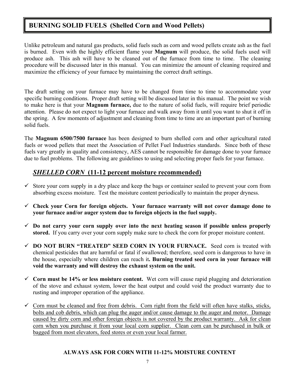 American Energy Systems MagnuM 7500 User Manual | Page 7 / 45