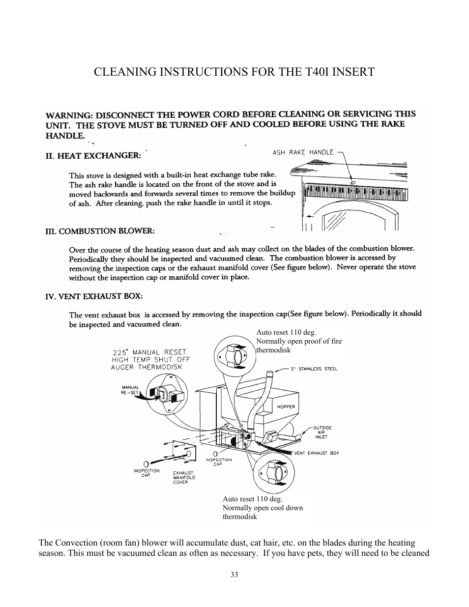 Cleaning instructions for the t40i insert | American Energy Systems MagnuM T40 User Manual | Page 33 / 50