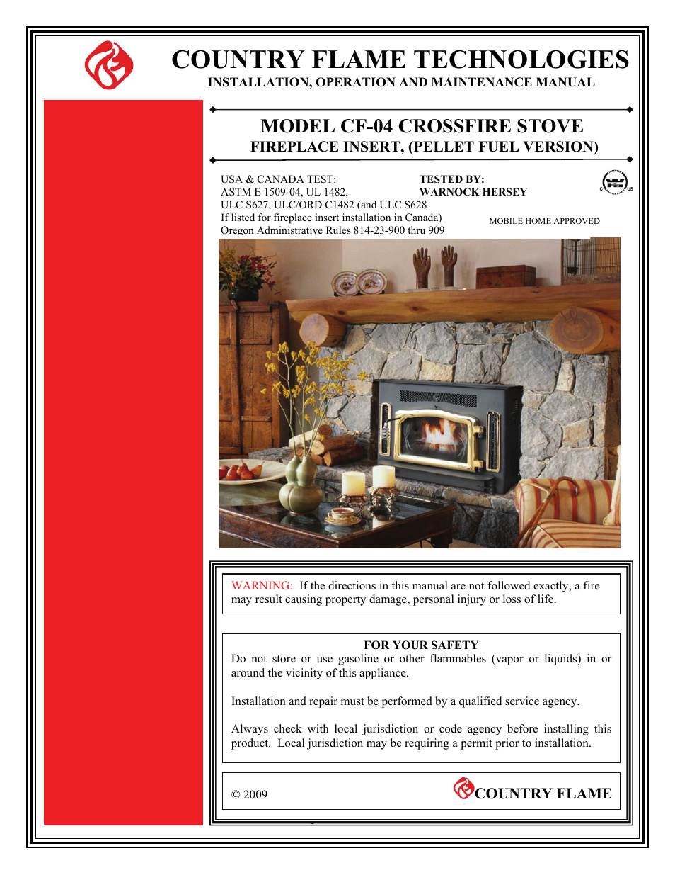 American Energy Systems Crossfire Pellet User Manual | 59 pages