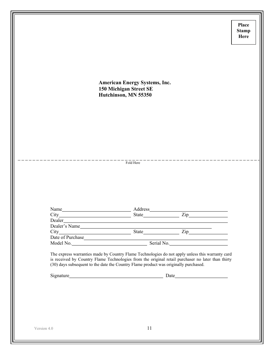American Energy Systems Crossfire Pellet User Manual | Page 11 / 59