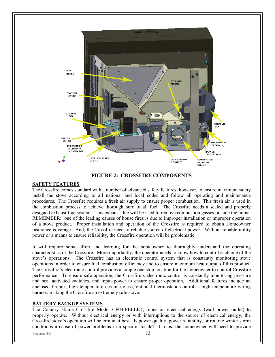 American Energy Systems Crossfire Pellet User Manual | Page 13 / 59