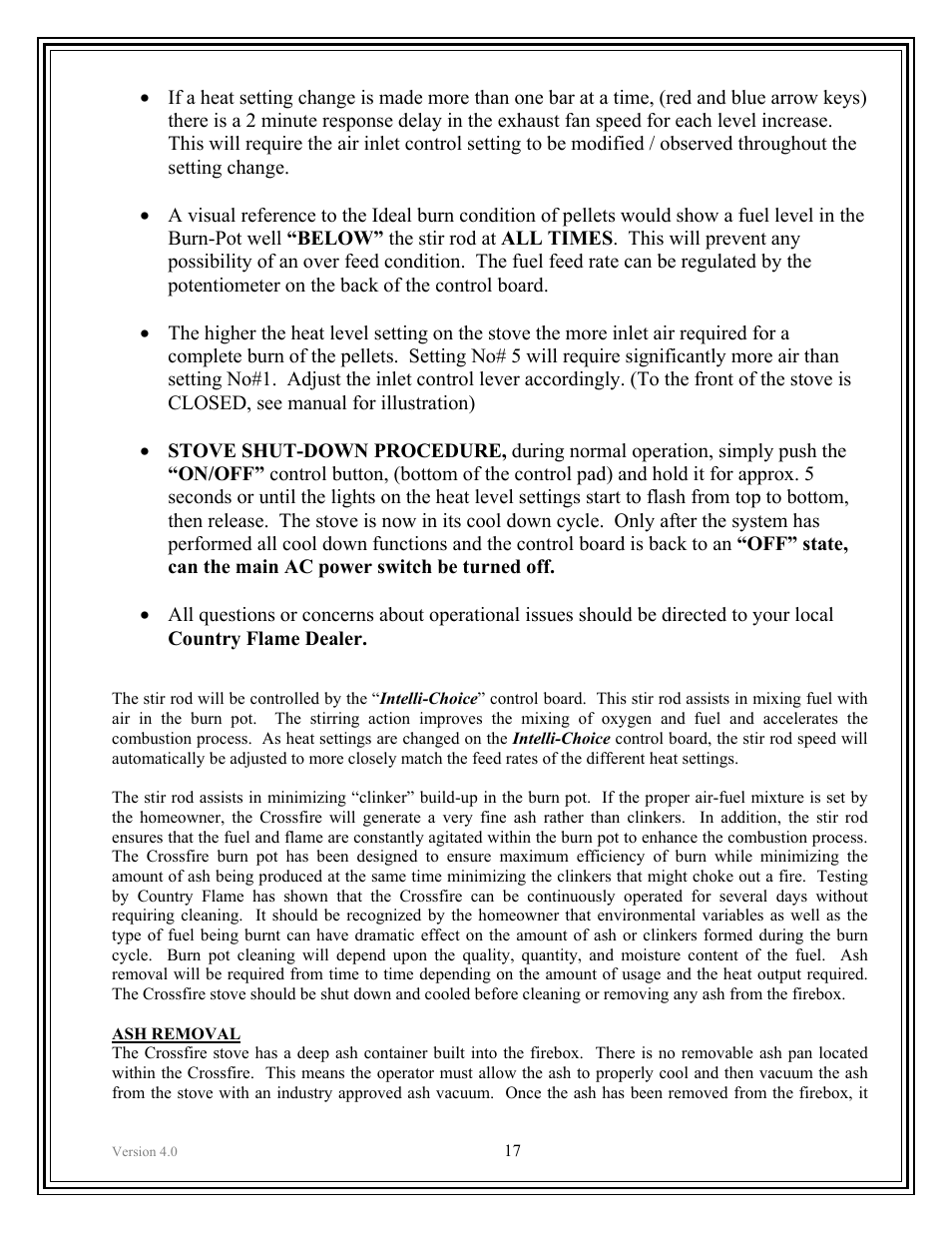 American Energy Systems Crossfire Pellet User Manual | Page 17 / 59