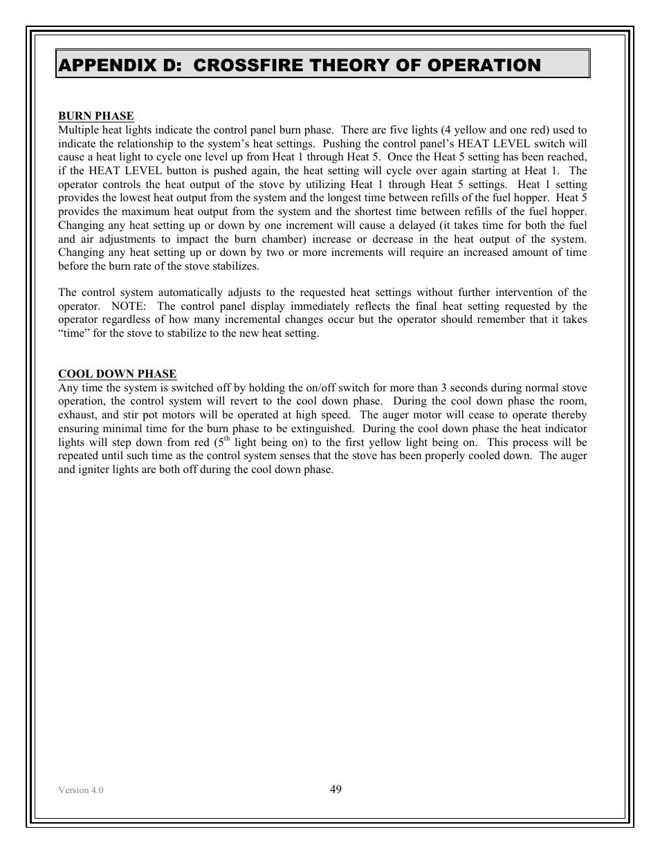 Appendix d: crossfire theory of operation | American Energy Systems Crossfire Pellet User Manual | Page 49 / 59