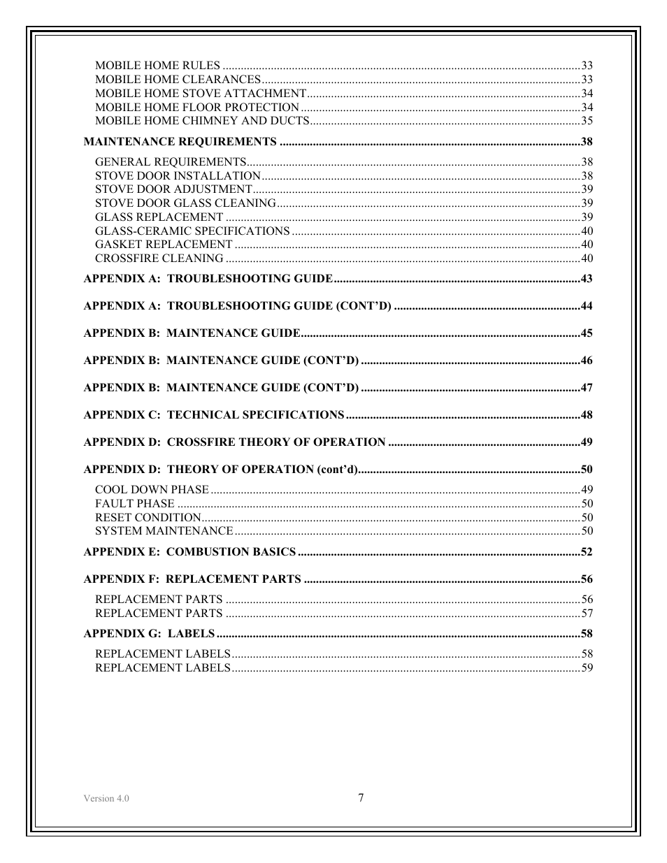 American Energy Systems Crossfire Pellet User Manual | Page 7 / 59