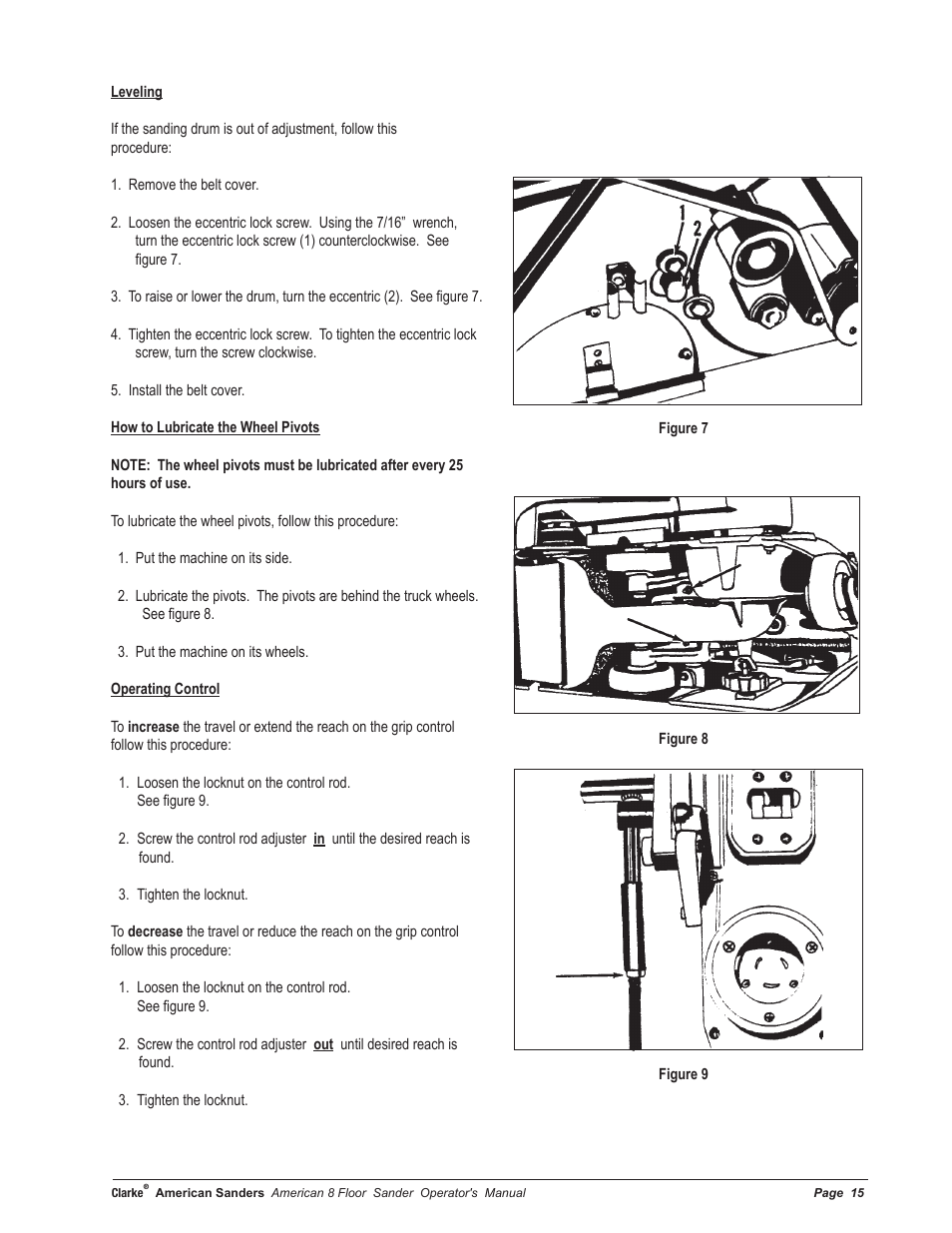 American Sanders American 8 Drum Sanders User Manual | Page 15 / 30