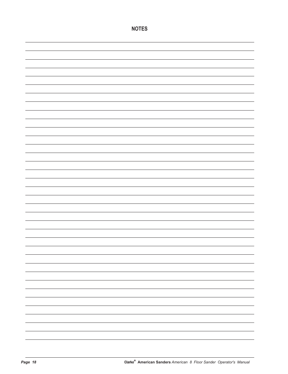 American Sanders American 8 Drum Sanders User Manual | Page 18 / 30