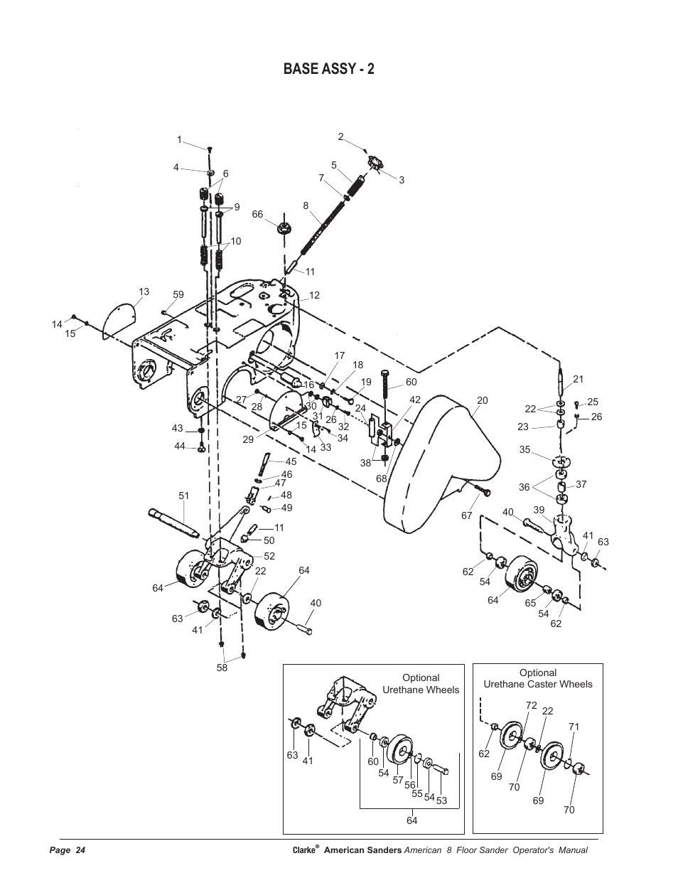 Base assy - 2 | American Sanders American 8 Drum Sanders User Manual | Page 24 / 30