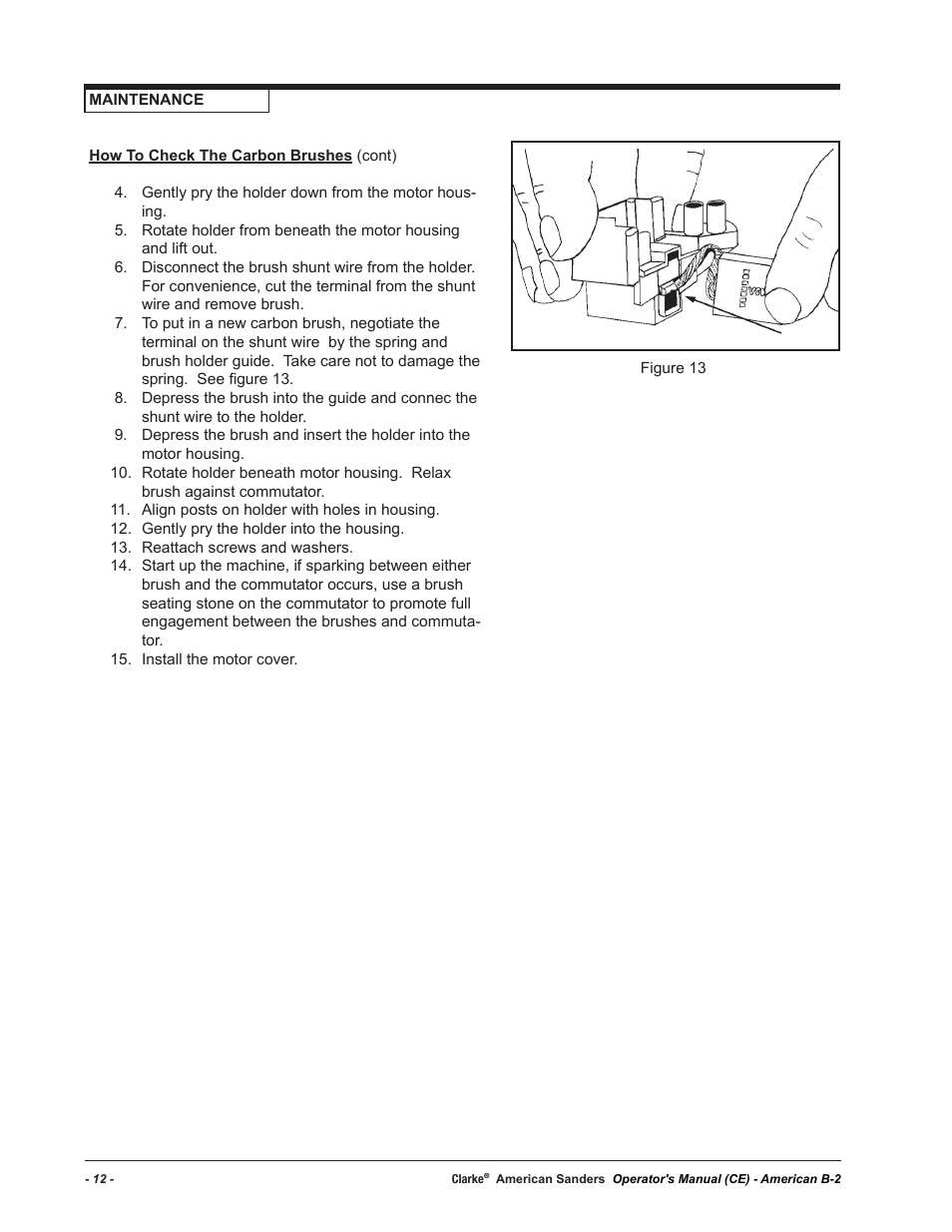 American Sanders B-2+ Edger User Manual | Page 12 / 20