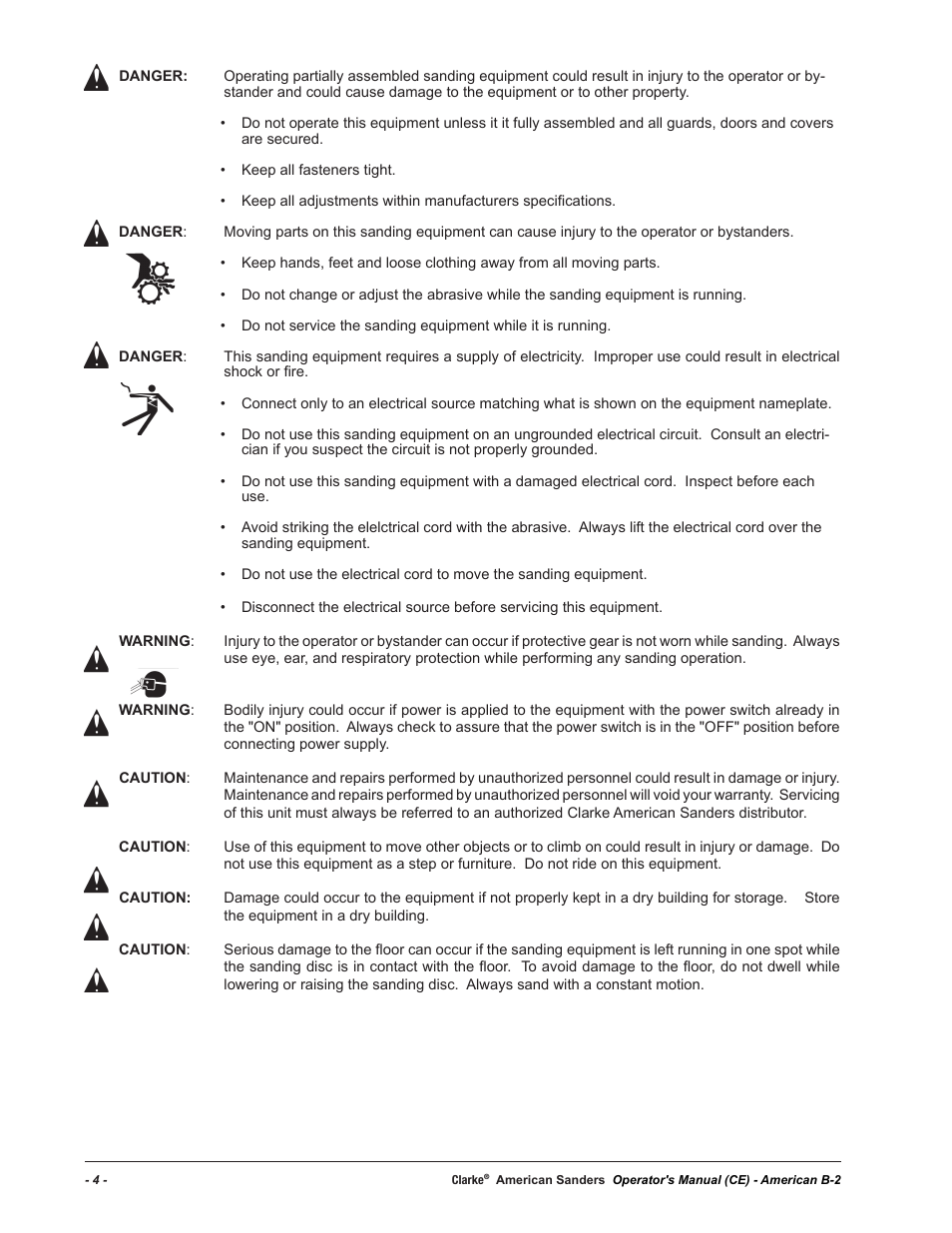 American Sanders B-2+ Edger User Manual | Page 4 / 20