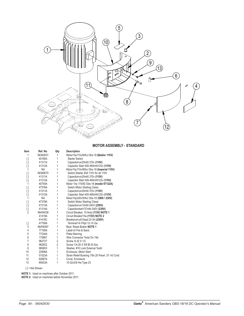 American Sanders OBS 18DC Orbital Sander User Manual | Page 54 / 60