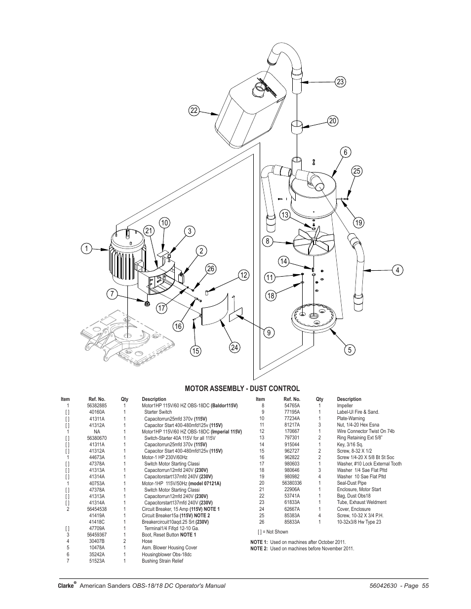 American Sanders OBS 18DC Orbital Sander User Manual | Page 55 / 60