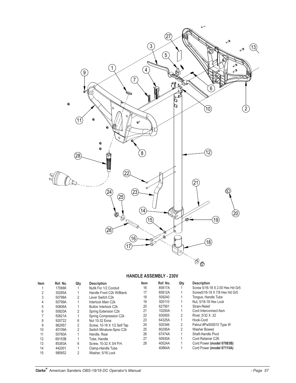 American Sanders OBS 18DC Orbital Sander User Manual | Page 57 / 60