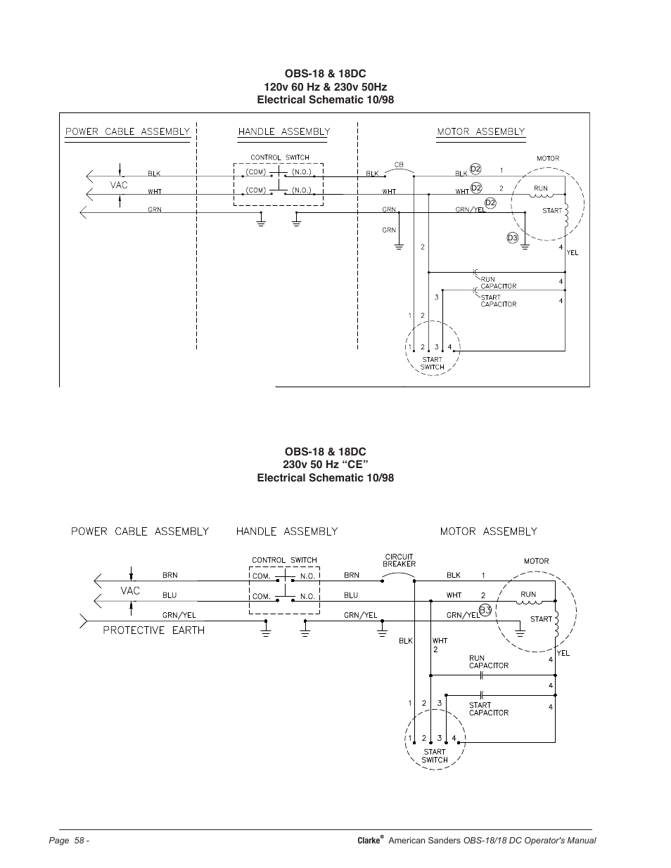 Page 58 - clarke, American sanders obs-18/18 dc operator's manual | American Sanders OBS 18DC Orbital Sander User Manual | Page 58 / 60