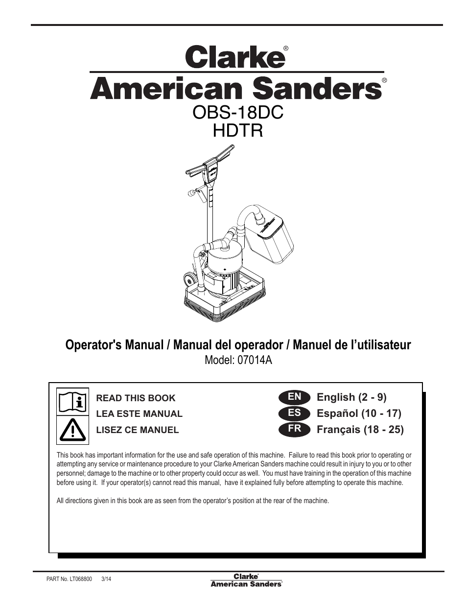 American Sanders OBS 18DC Orbital Sander User Manual | 36 pages