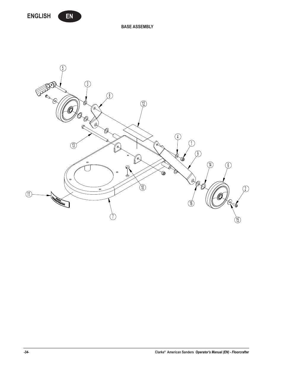 En english | American Sanders Disc Sander 1600DC User Manual | Page 34 / 42