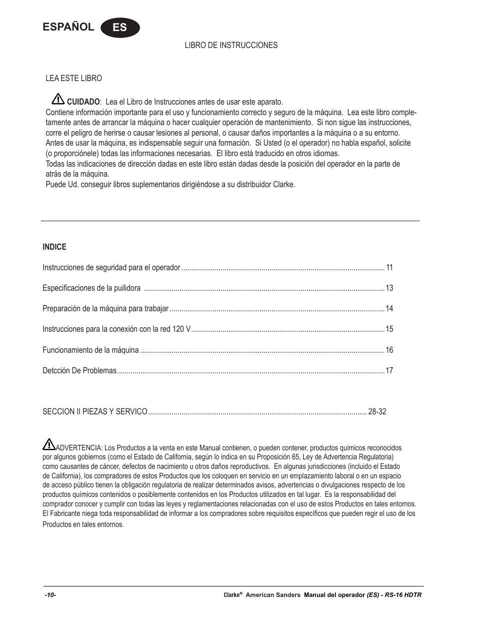 Es español | American Sanders RS-16DC Rotary Sander User Manual | Page 10 / 32