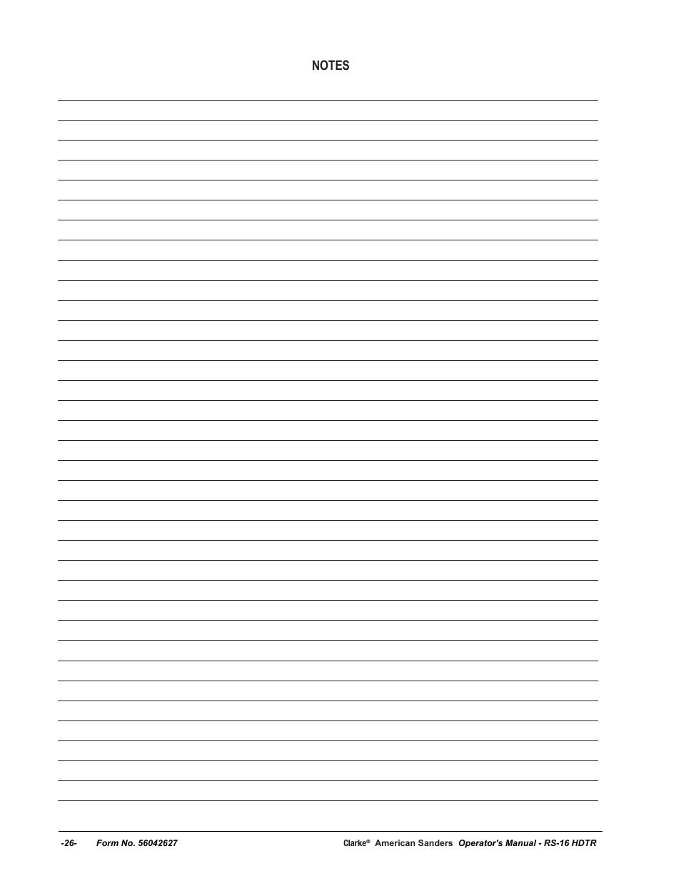American Sanders RS-16DC Rotary Sander User Manual | Page 26 / 32