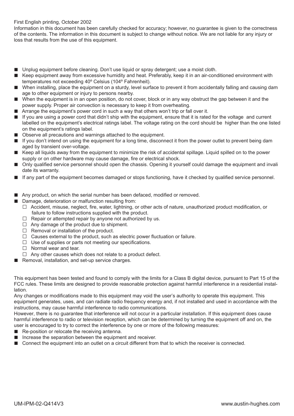 Austin Hughes IPM-02 User Manual | Page 2 / 48