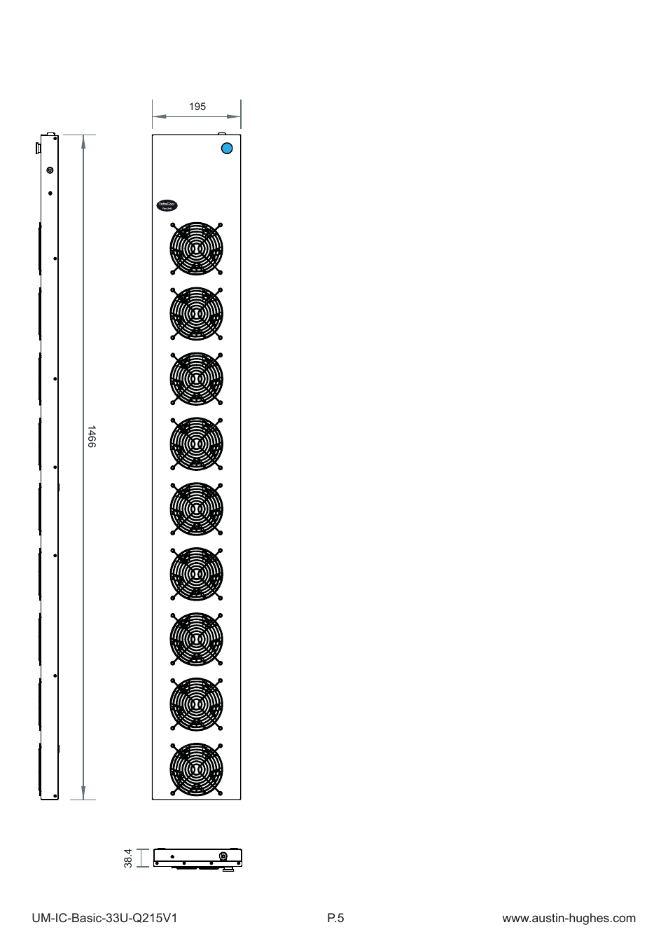 Dimensions | Austin Hughes F-33.9 User Manual | Page 7 / 8