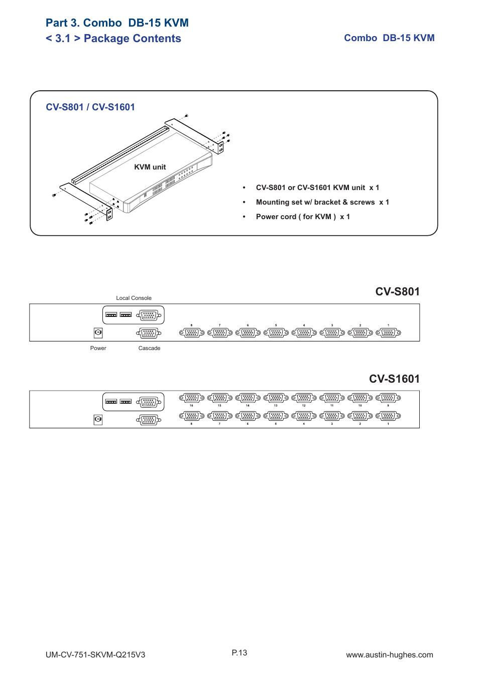 Cv-s1601 | Austin Hughes CV-S1601 User Manual | Page 18 / 28