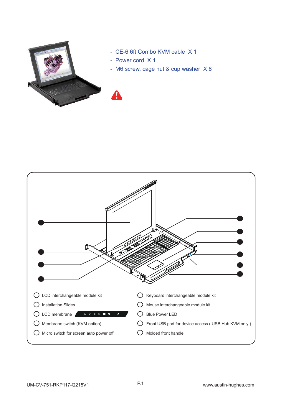 1 > package content, Part 1 > < 1.2 > structure diagram | Austin Hughes RKP119 User Manual | Page 6 / 20