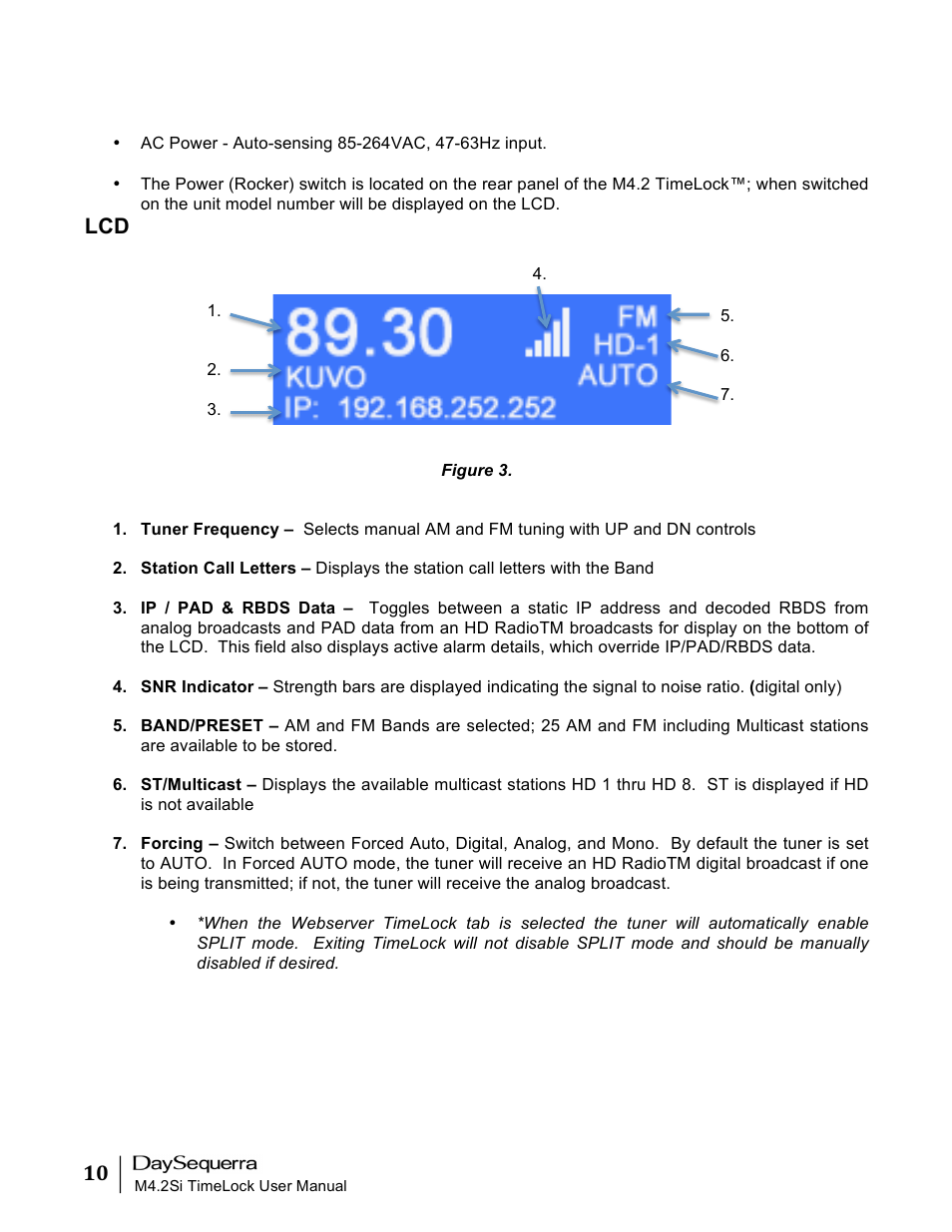 DaySequerra M4.2 TimeLock User Manual | Page 10 / 24