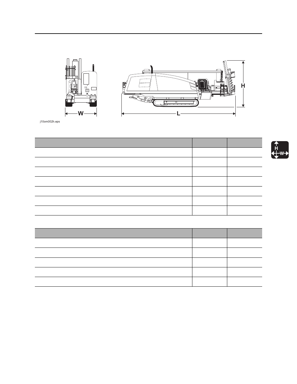 Specifications | Ditch Witch JT1220 User Manual | Page 192 / 201