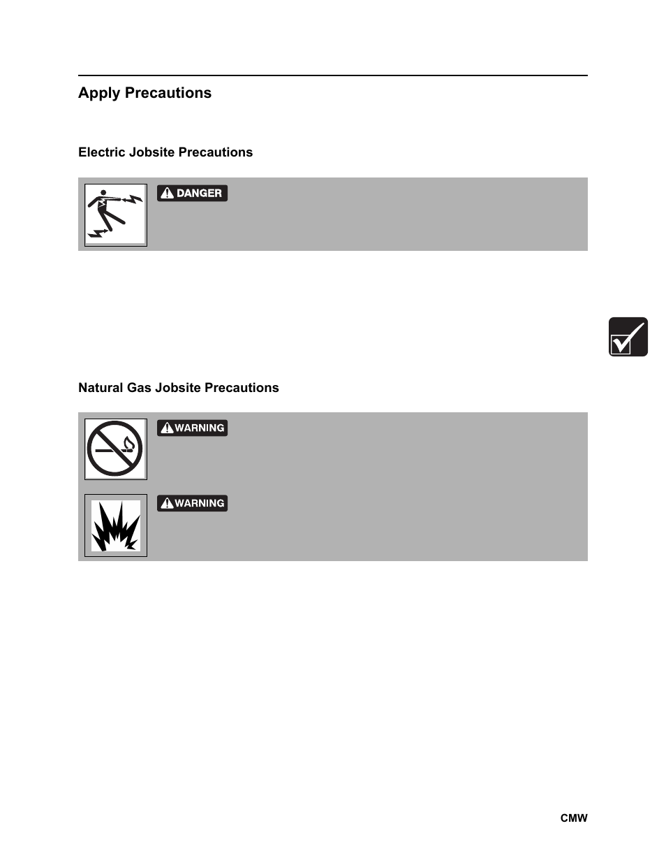 Apply precautions | Ditch Witch JT2020 User Manual | Page 70 / 203