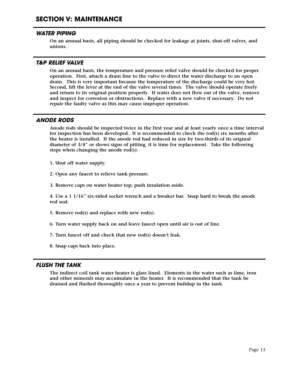 Dunkirk Hotline Indirect Water Heater User Manual | Page 13 / 16