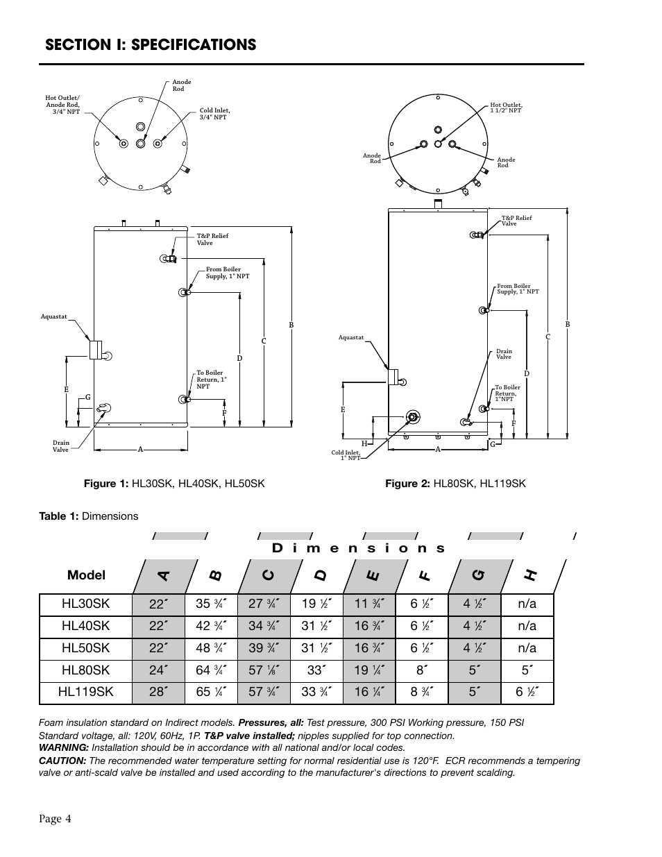 Model | Dunkirk Hotline Indirect Water Heater User Manual | Page 4 / 16