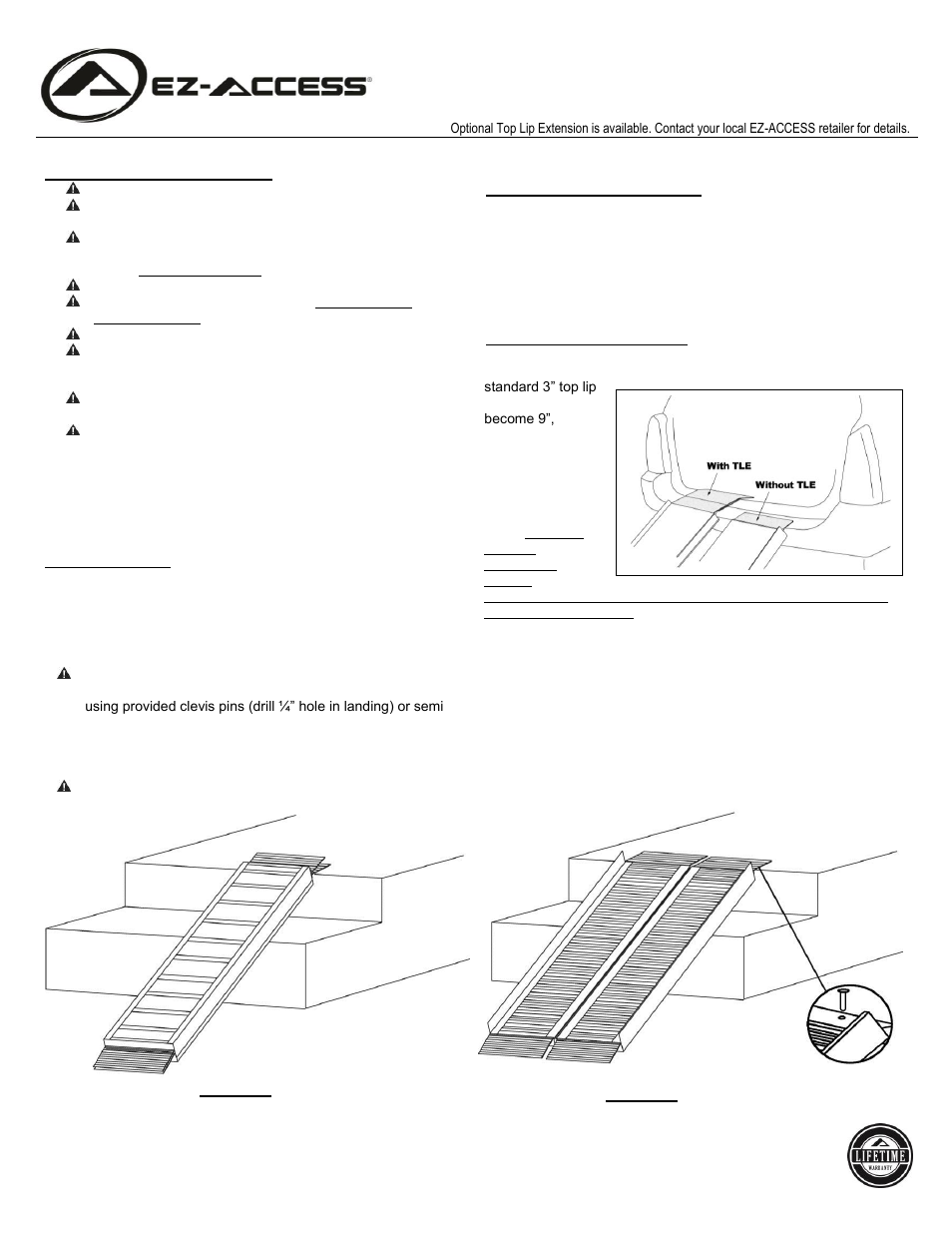 EZ-ACCESS SUITCAS SINGLEFOLD RAMP User Manual | 2 pages