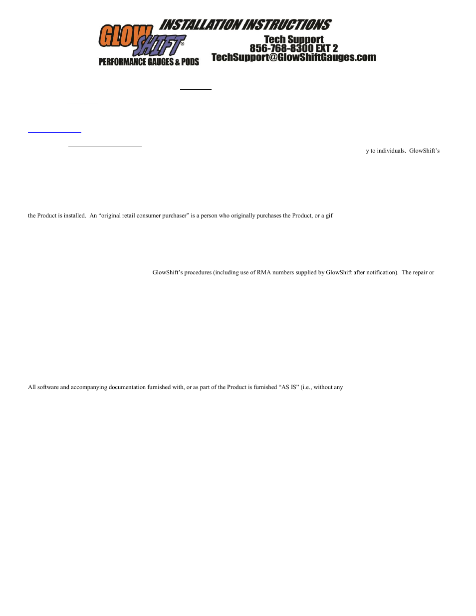 GlowShift Boost & EGT Combo Gauge User Manual | Page 3 / 3